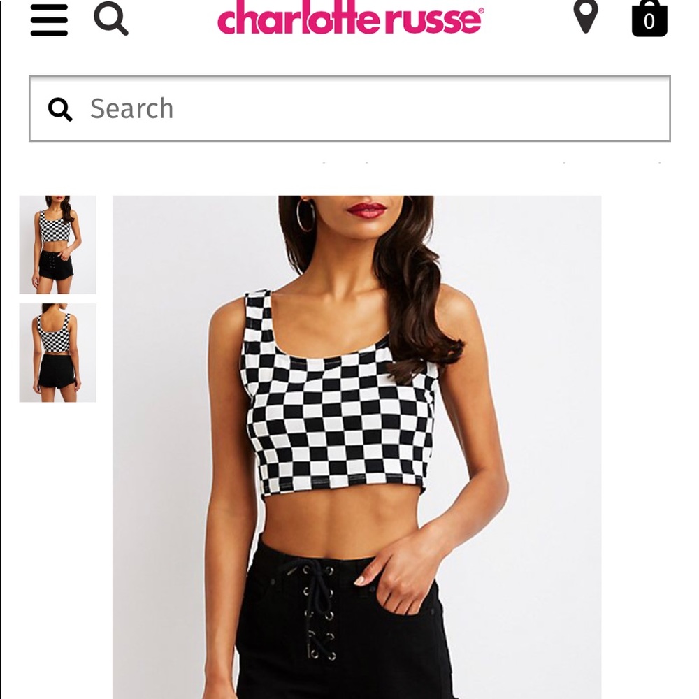Checkered crop top